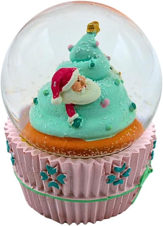 Schneekugel mit Weihnachtsmann & Rentier, Cupcake Wm