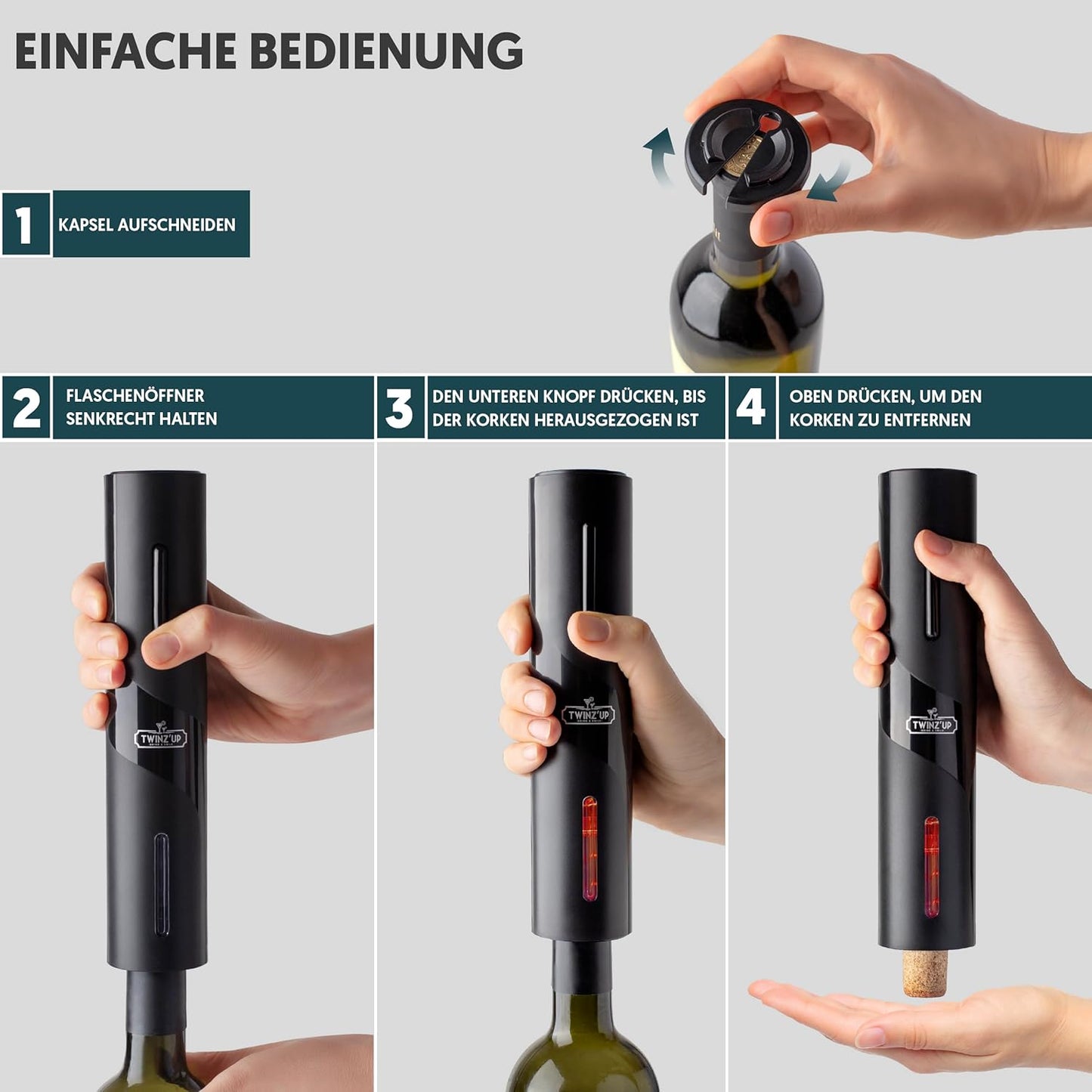 Elektrisches Korkenzieher-Set
