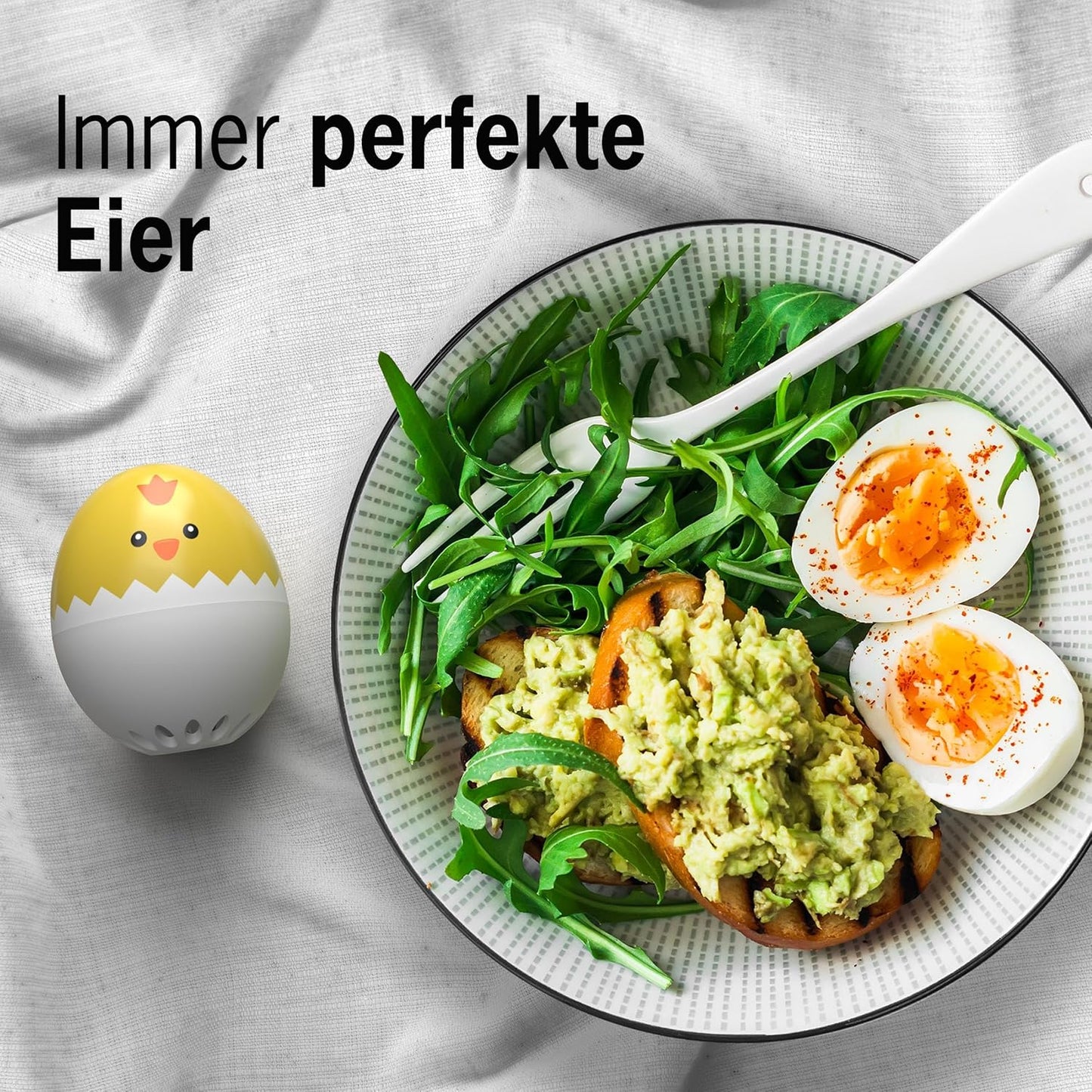 Singende Eieruhr zum Mitkochen, 5,1 x 4,5 cm Türkis