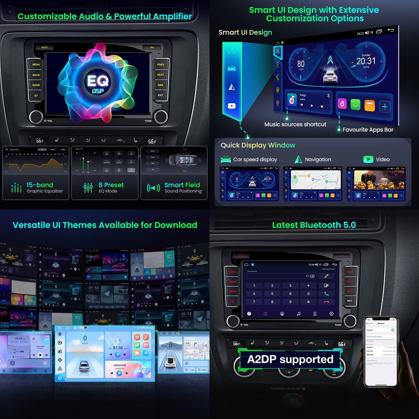Android Autoradio mit Navi & 7" IPS Bildschirm