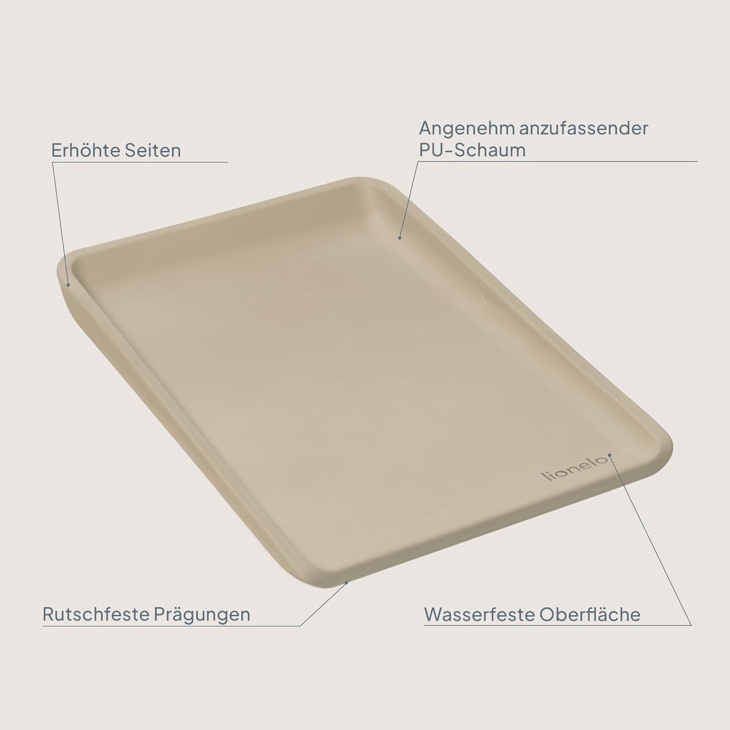 Wasserdichte Wickelauflage, Beige