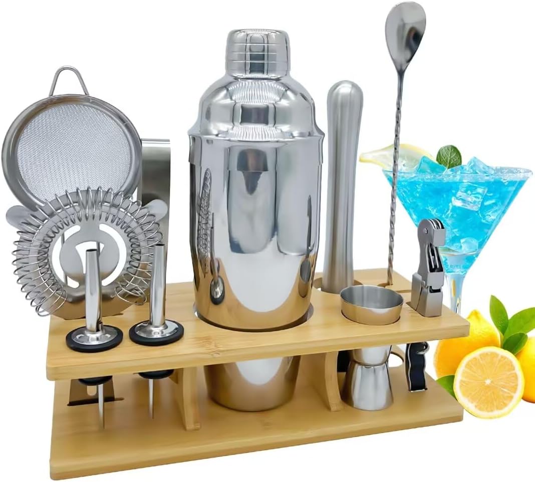Cocktail Shaker Set, Silber