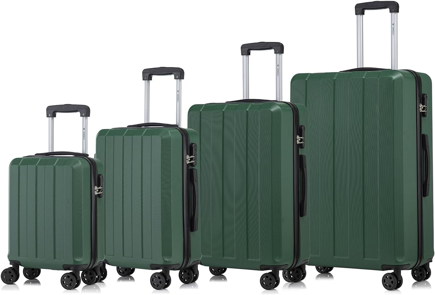 4-teiliges Reisekoffer-Set, 4er Set (S/M/L/XL) YS4 Dunkelgrün YS4