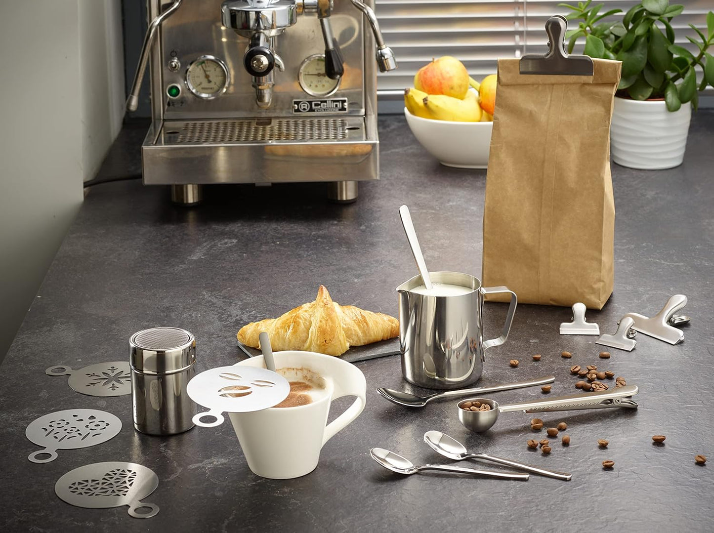 23-teiliges Kaffeezubehör-Set, Silber-edtion 350 ml