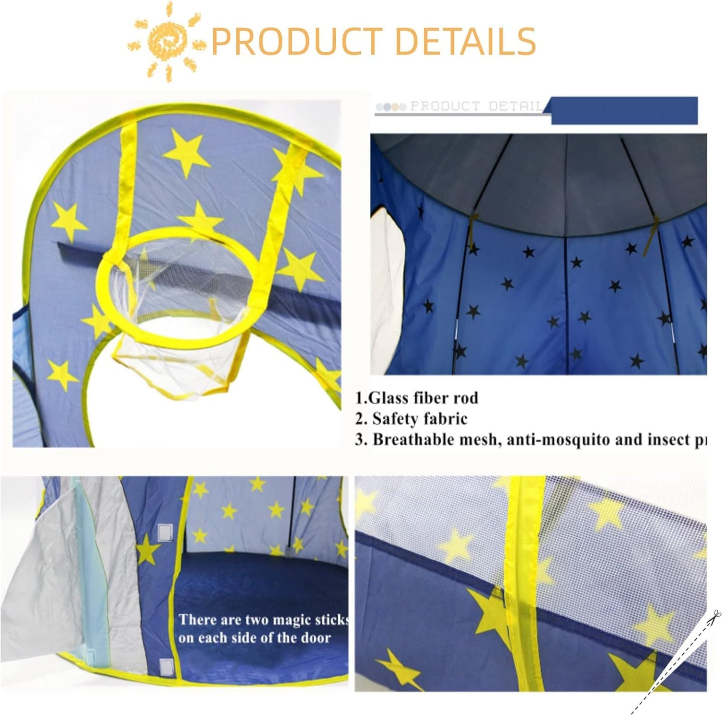 3-in-1 Blue Rocket Tunnelzelt, Blaue Rakete