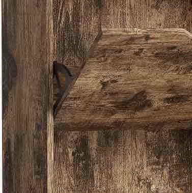 Schuhschrank mit 3 Klappen, ultraschmal (24 cm), Rustikales Braun