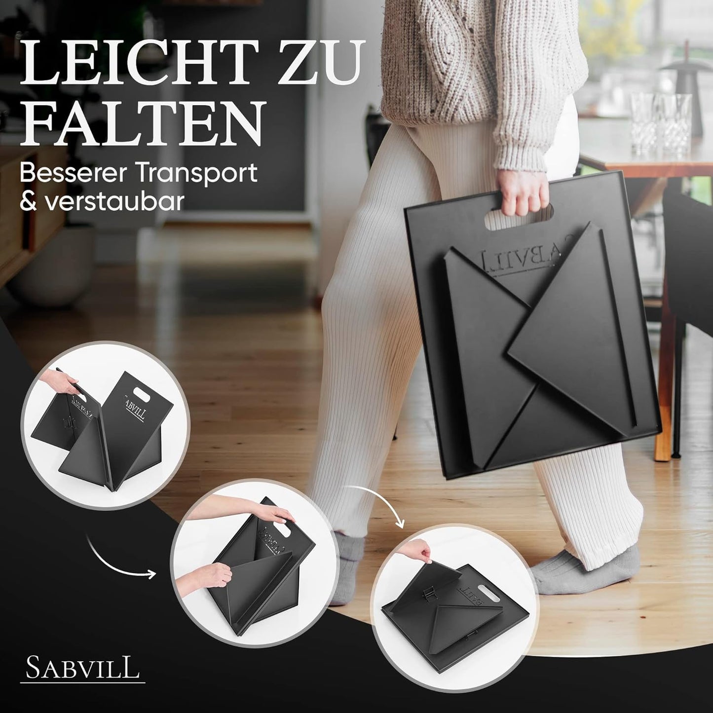 Klappbares Kaminholzregal
