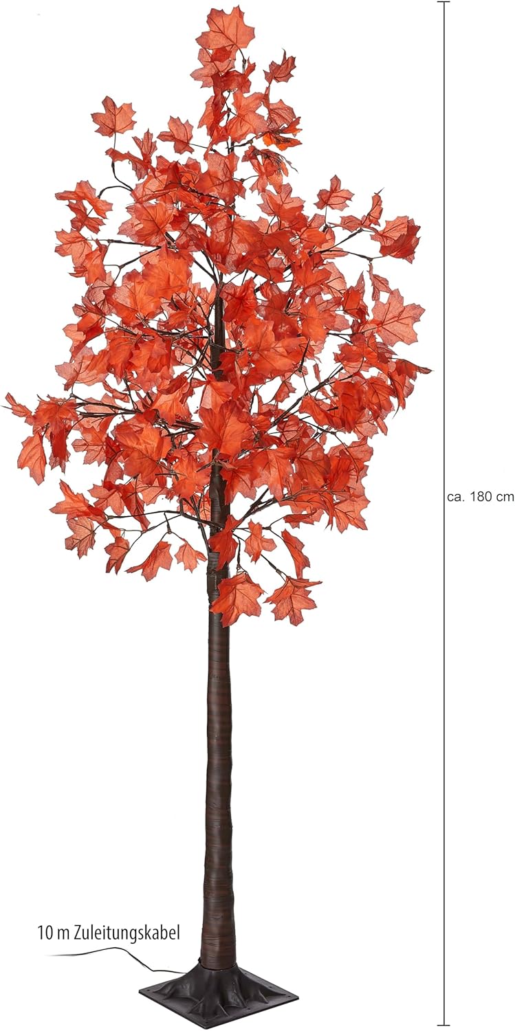 LED Herbstbaum in Ahorn-Optik mit Timerfunktion, 120 warmweisse LEDs, 180 cm
