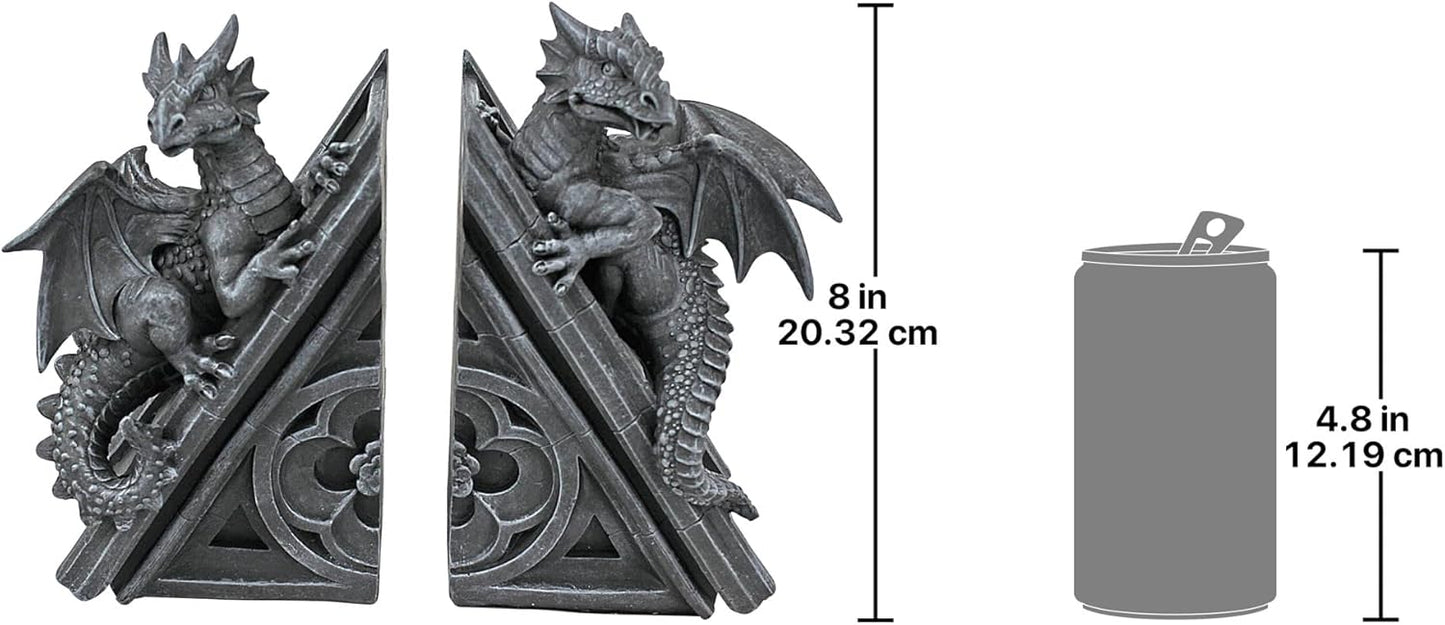 Buchstützen-Set gotischer Schlossdrache, Einzelbett