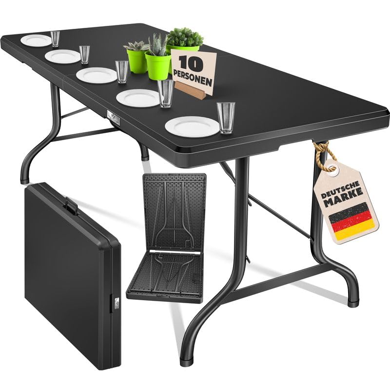 Klappbarer Buffettisch, Anthrazit 220 Cm