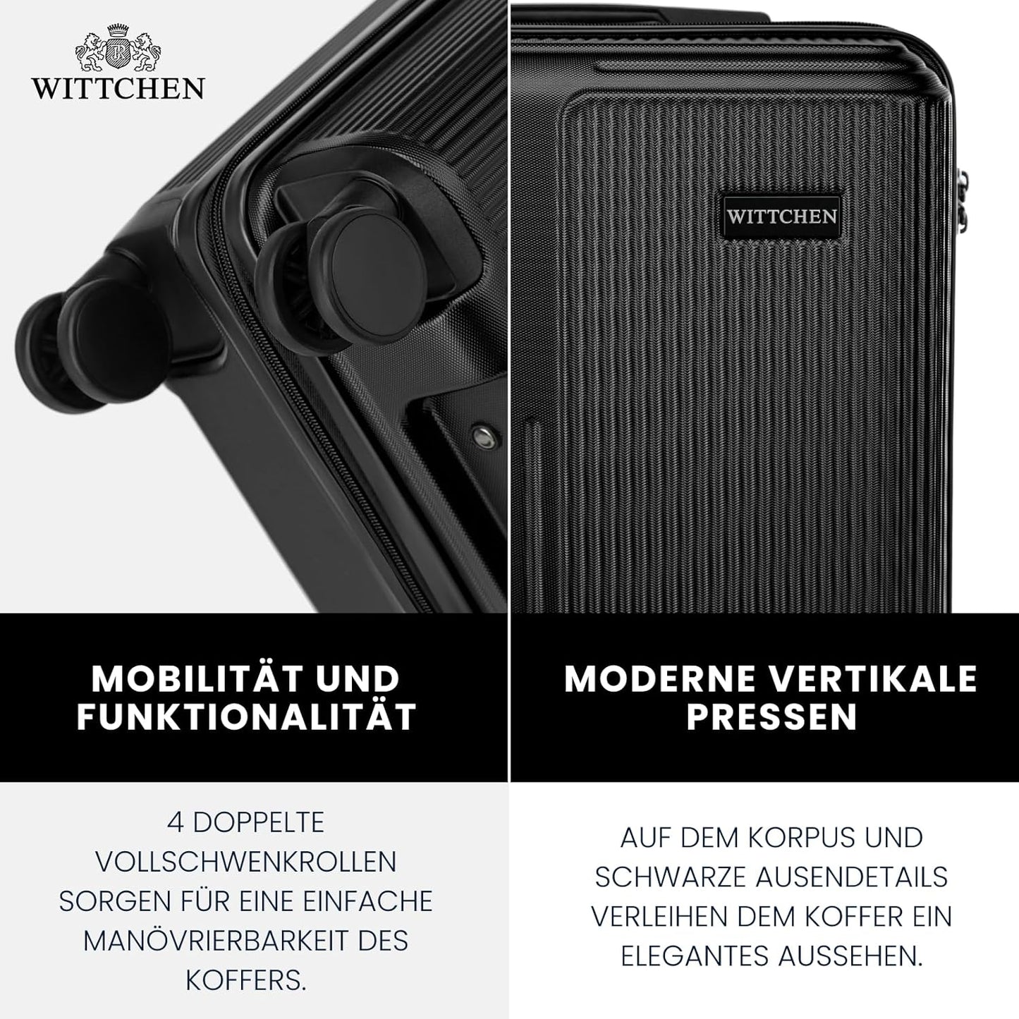 Kabinenkoffer, Schwarz Kabinenkoffer - M
