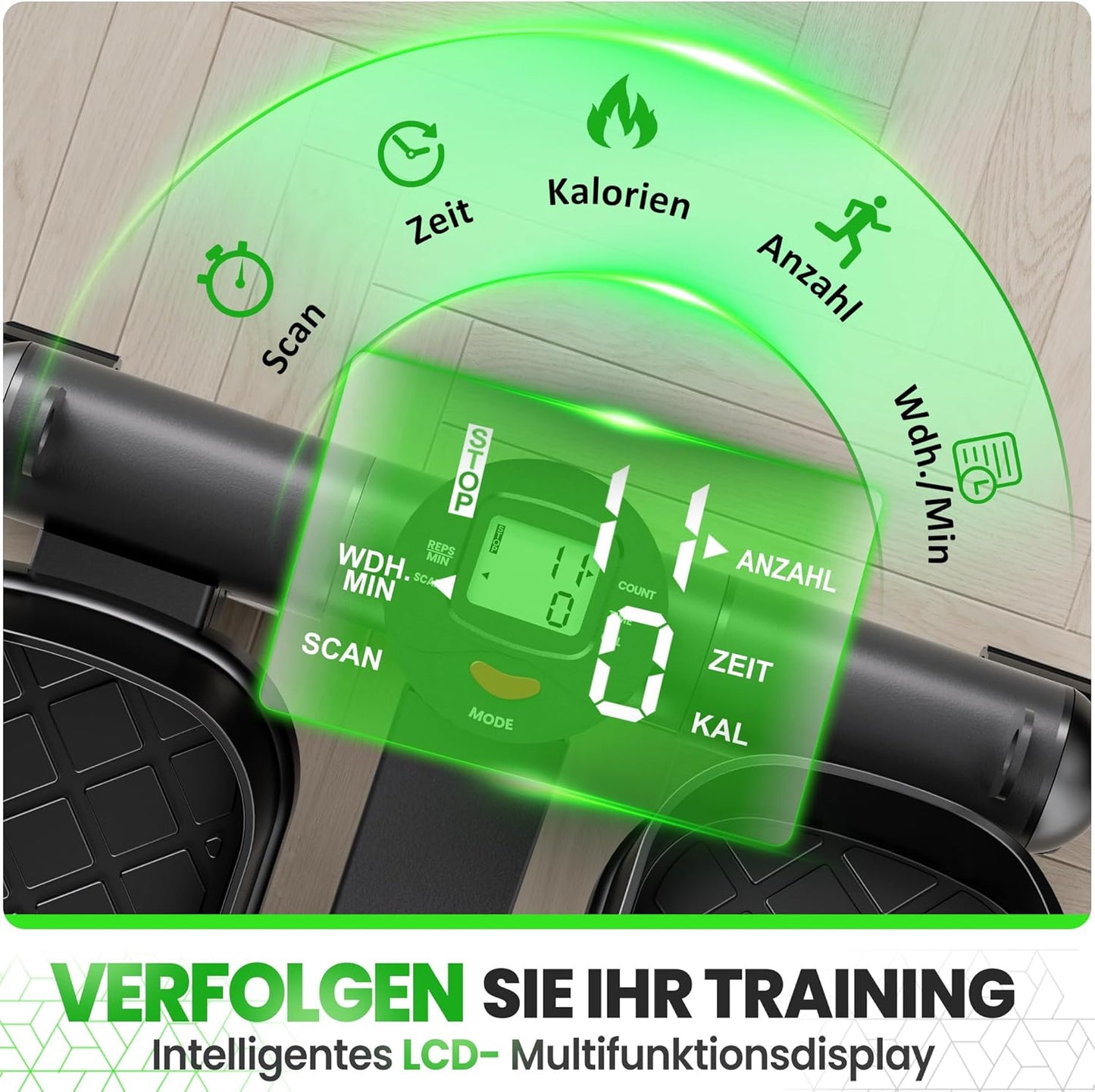 Stepper mit Power Ropes und LCD-Display
