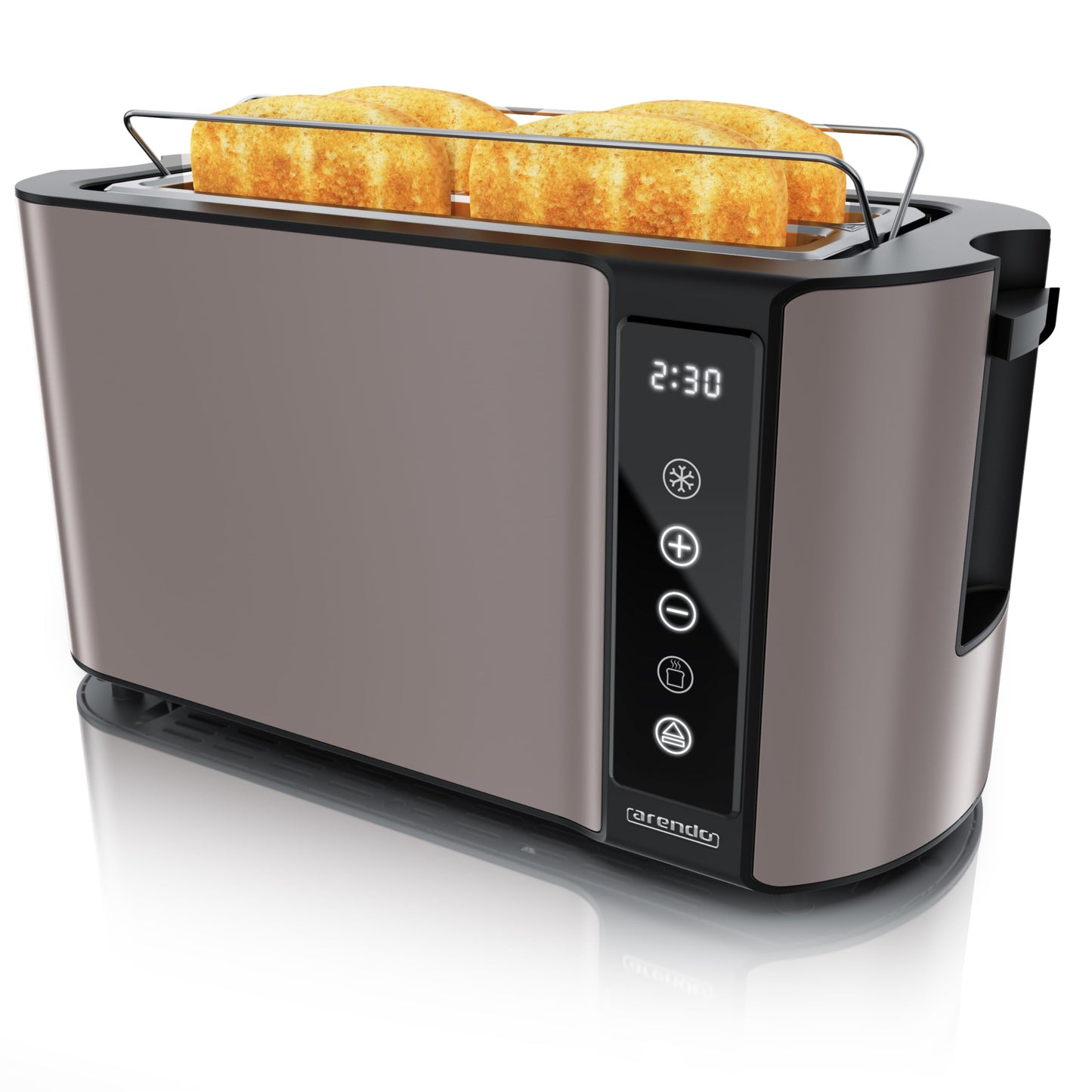 Langschlitztoaster mit Touchscreen, F: Taupe