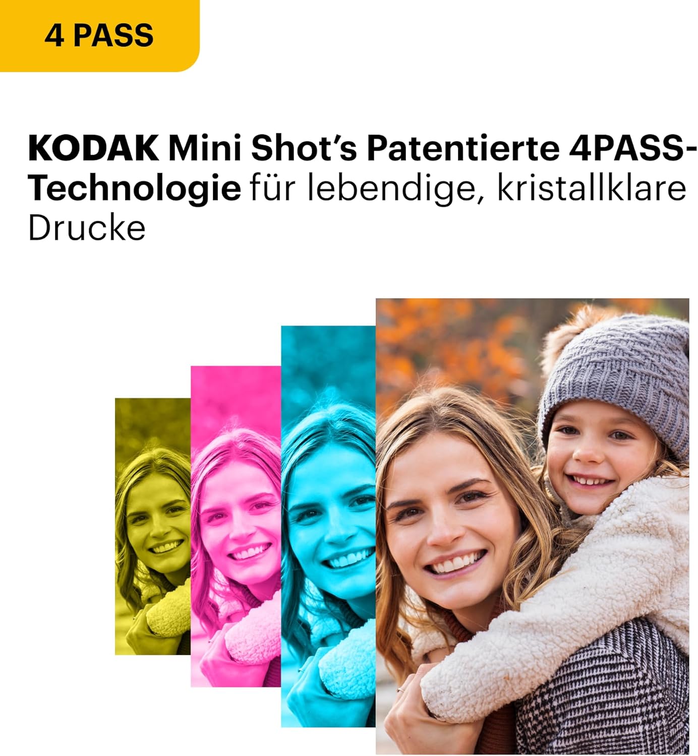 Mini 2 Retro Fotodrucker, Druker + 8 Blatt bianco