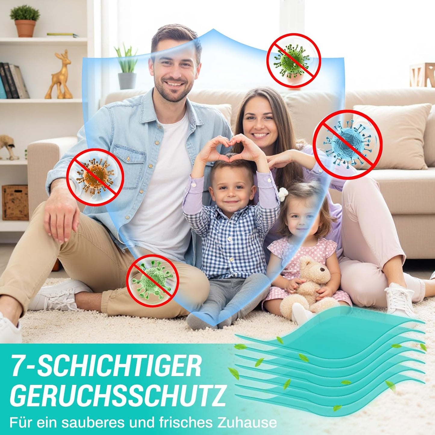 Nachfüllbeutel für Windeleimer (20 Stück), Seeblau,20 Stück