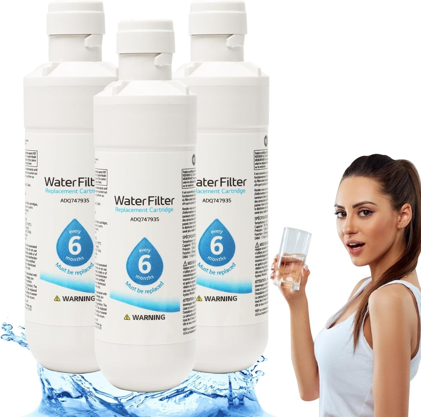 Wasserfilter für Kühlschrank, 3 Stück, 3 Stück/Set