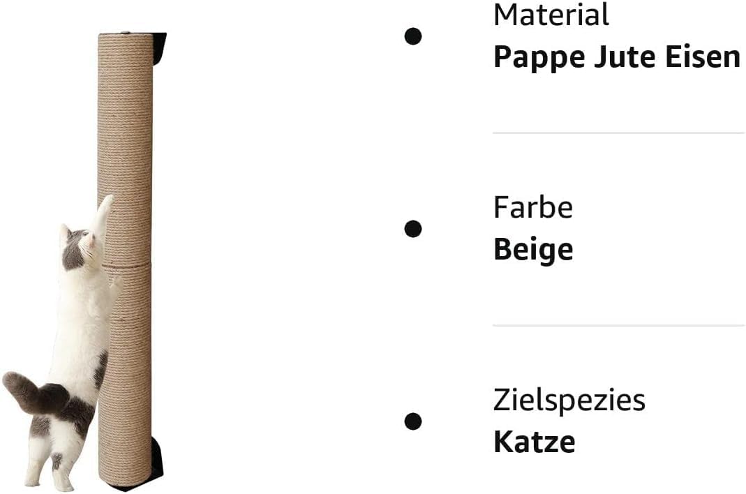Katzenkratzbaum zur Wandmontage, Jute Rope_Upgrade_81cm Tall