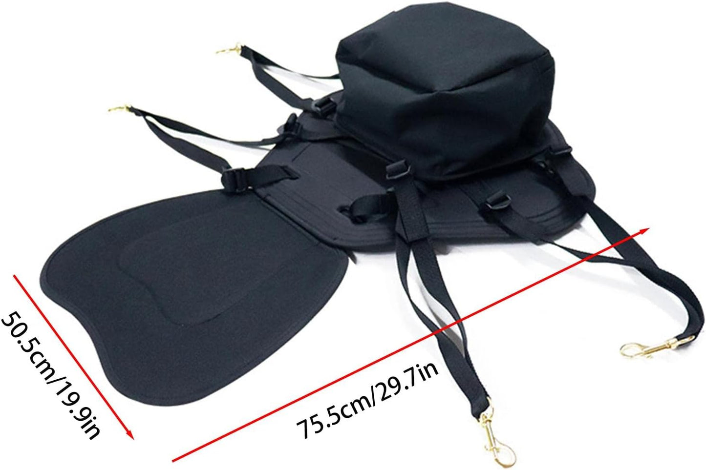 Kajaksitz mit hoher Rückenlehne und Tasche, Mit Tasche