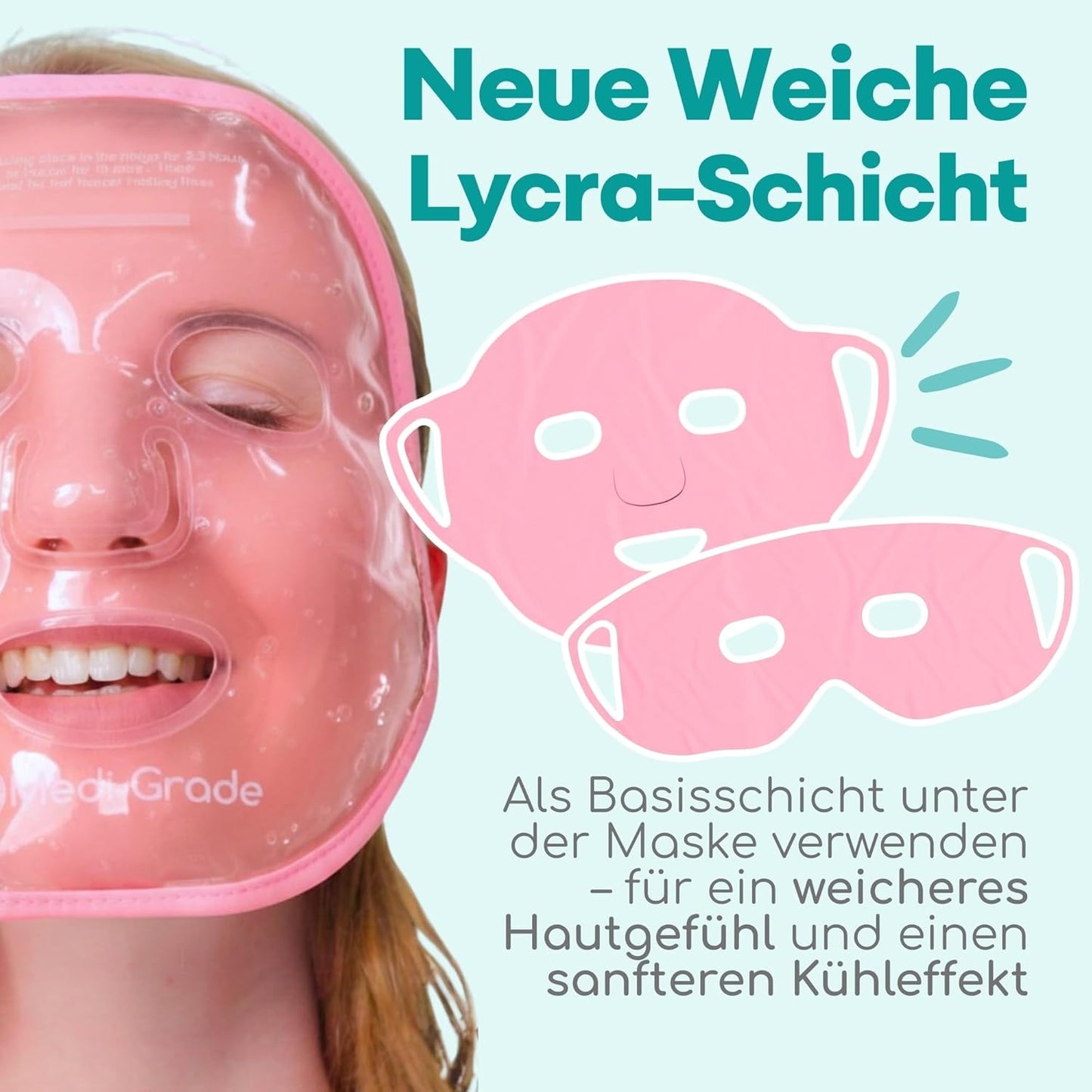 Kühlmaske & Augenpads, Pink