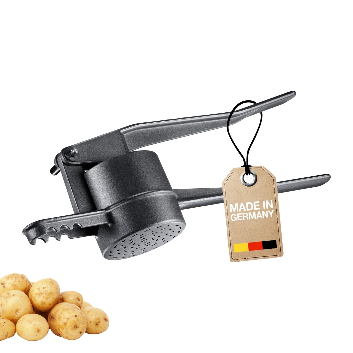 Black Edition Spätzle-/Kartoffelpresse, Traditionelle Lochung/Anthrazit