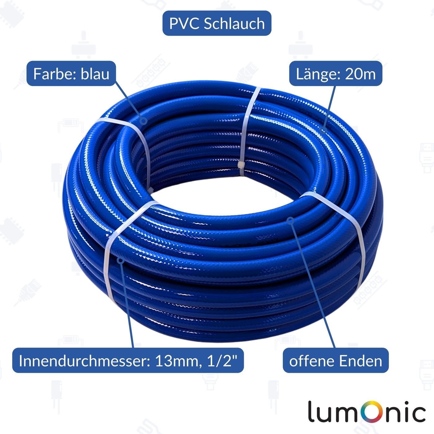 Flexibler Druckluft- und Bewässerungsschlauch, 13mm, 1/2" 20m