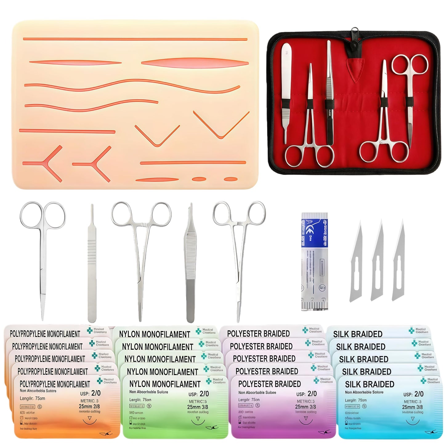 Chirurgisches Nahtset: Suture Practice Kit