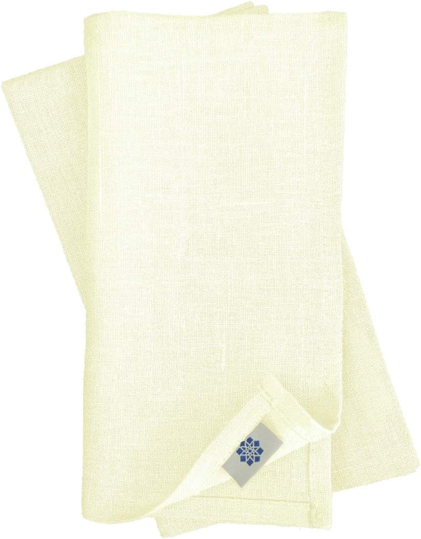 4-teiliges Stoffservietten-Set Hygge, Ecru Weiß Servietten - 32 x 32cm