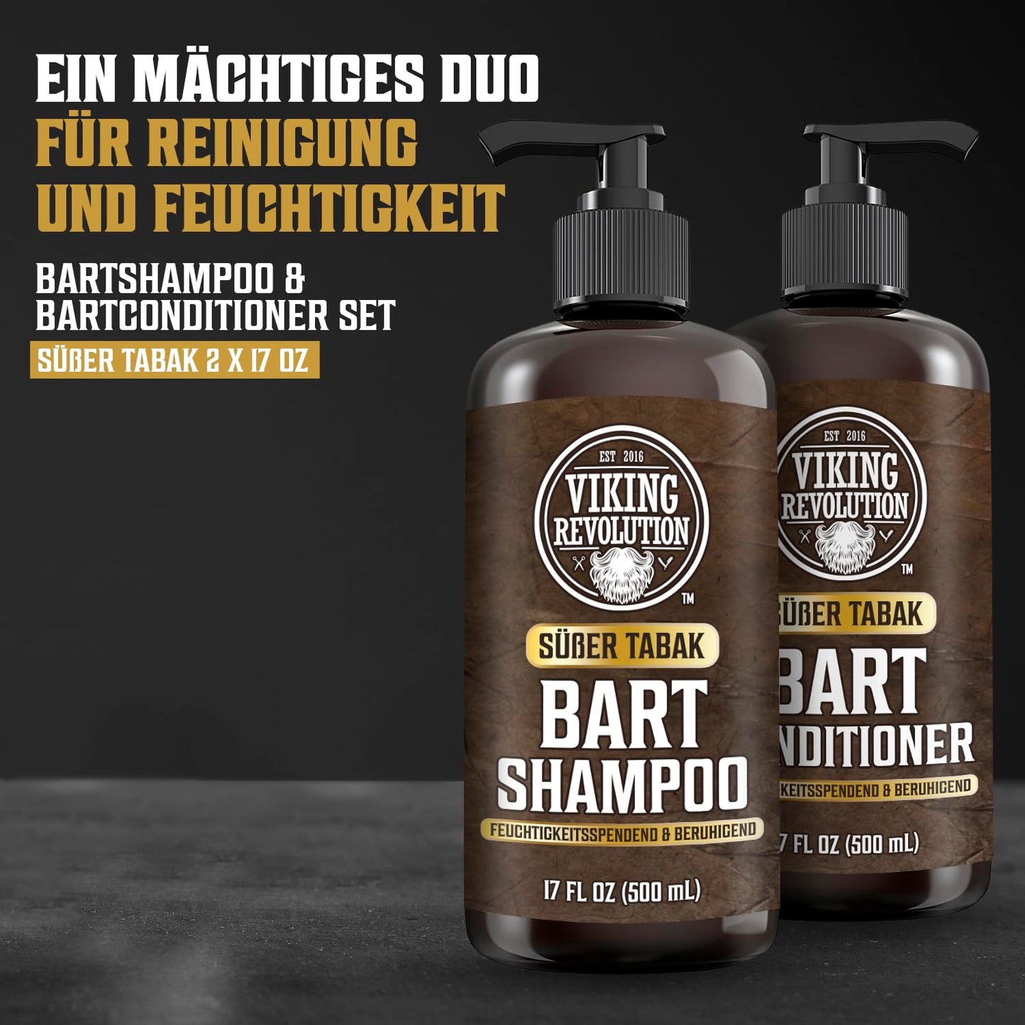 Bartshampoo & Conditioner Set, 500 ml (2er Pack)