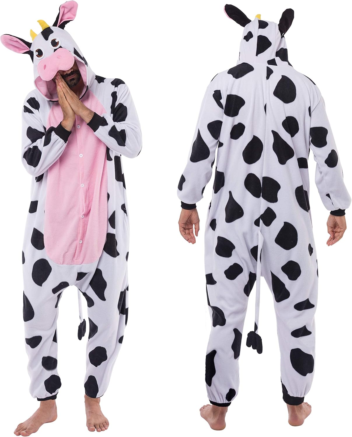 Kuh Tierkostüm Jumpsuit für Erwachsene, M Multicolor