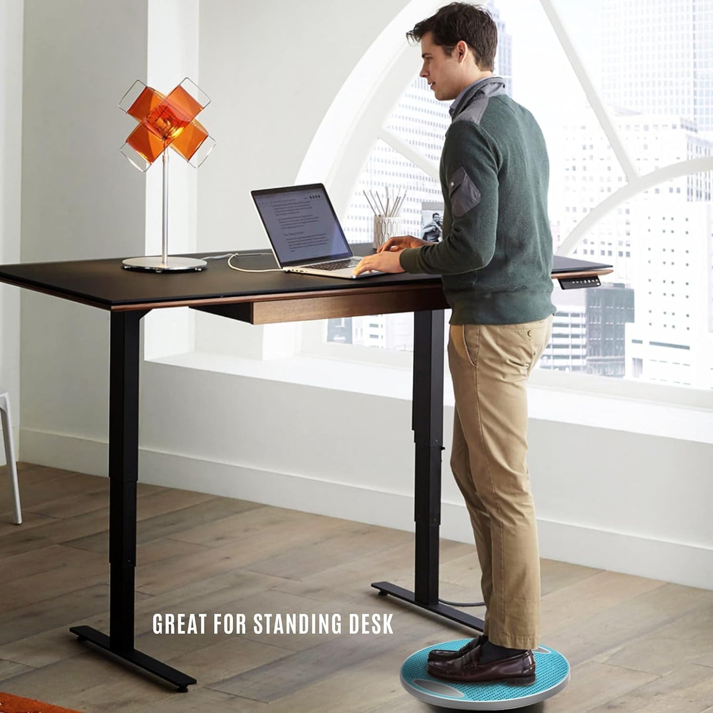 Balance Board mit rutschfester Oberfläche (41.5 cm), Himmelblau - Premium 41.5cm Kunststoff-Wackelbrett