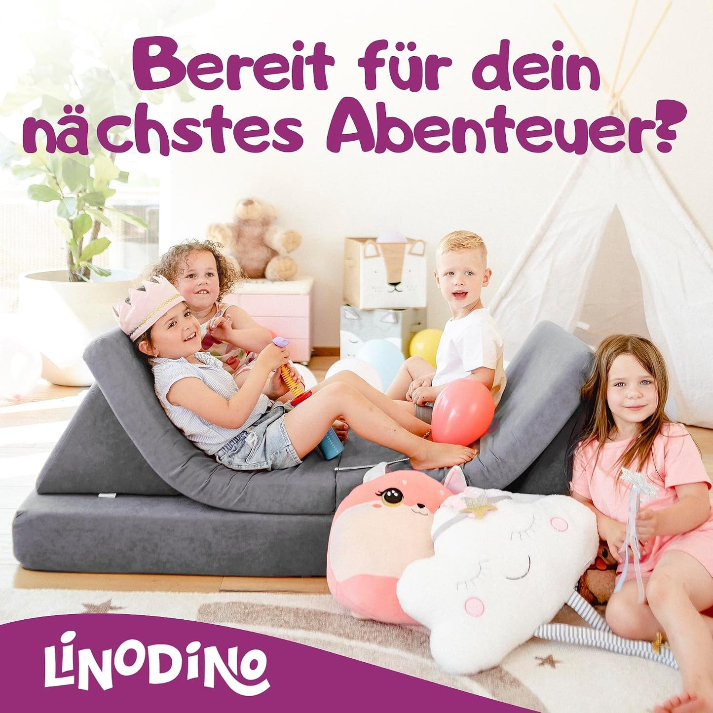 Spielsofa für Kinder, Delfingrau