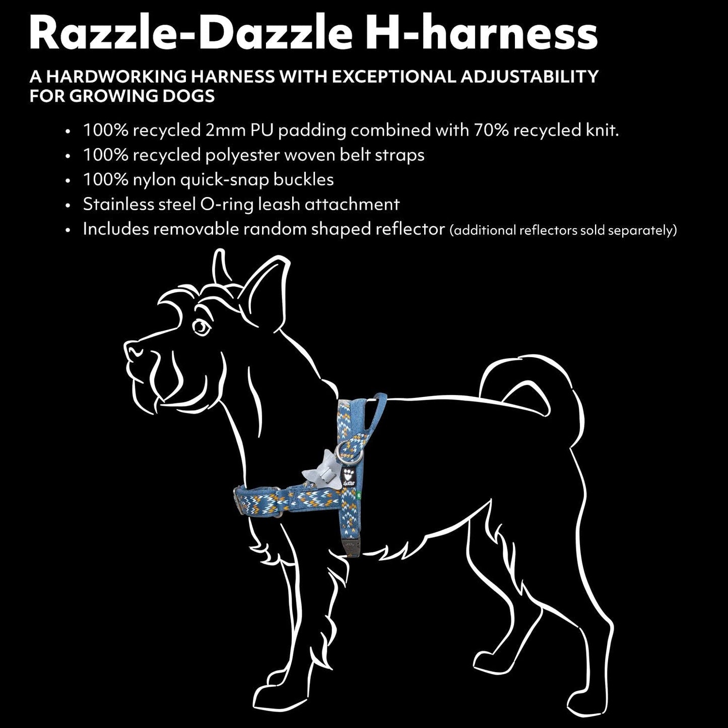 Razzle-Dazzle Hundegeschirr, Hecke 32-40 in
