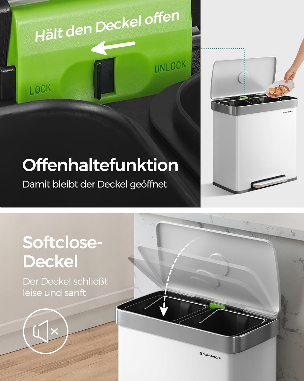 Kücheneimer LTB202W01, Weiss