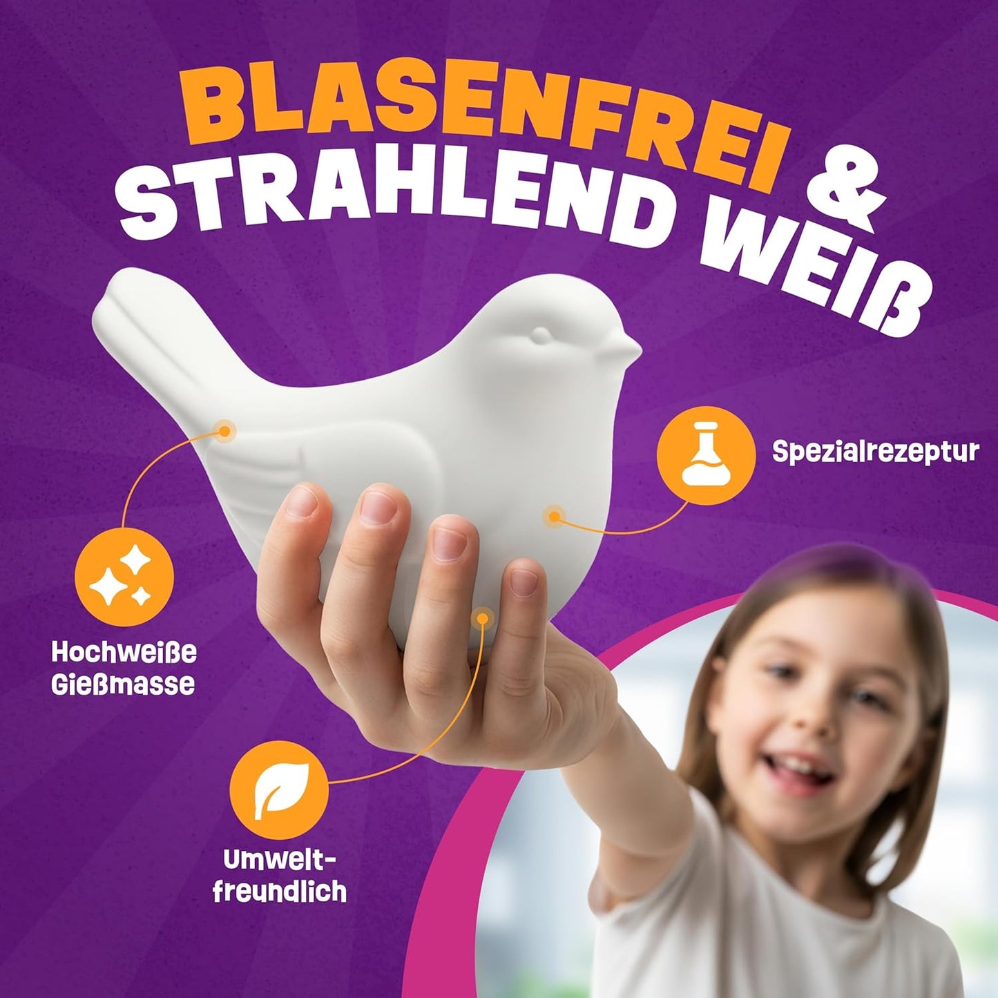 Keramik Giesspulver für Silikonformen, weiß 5kg