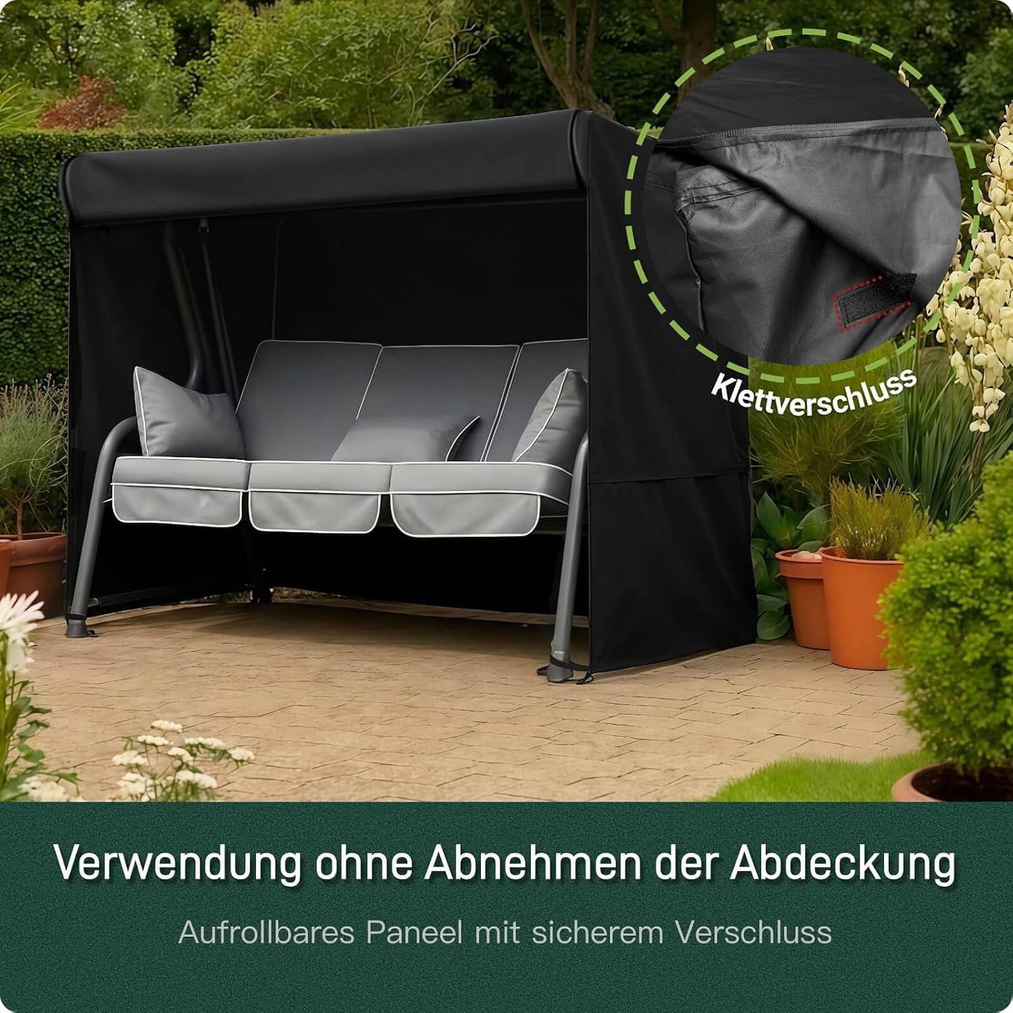 Wetterfeste Abdeckplane für Hollywoodschaukel, 210X125X170cm