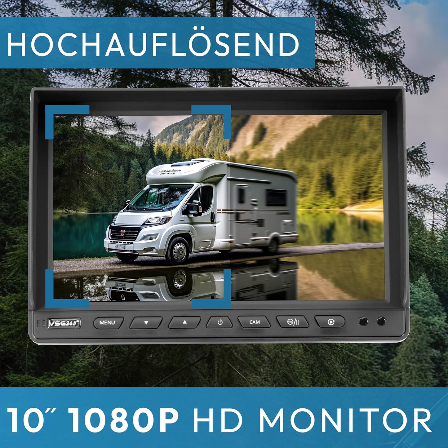 Rückfahrmonitor mit 4 Videoeingängen