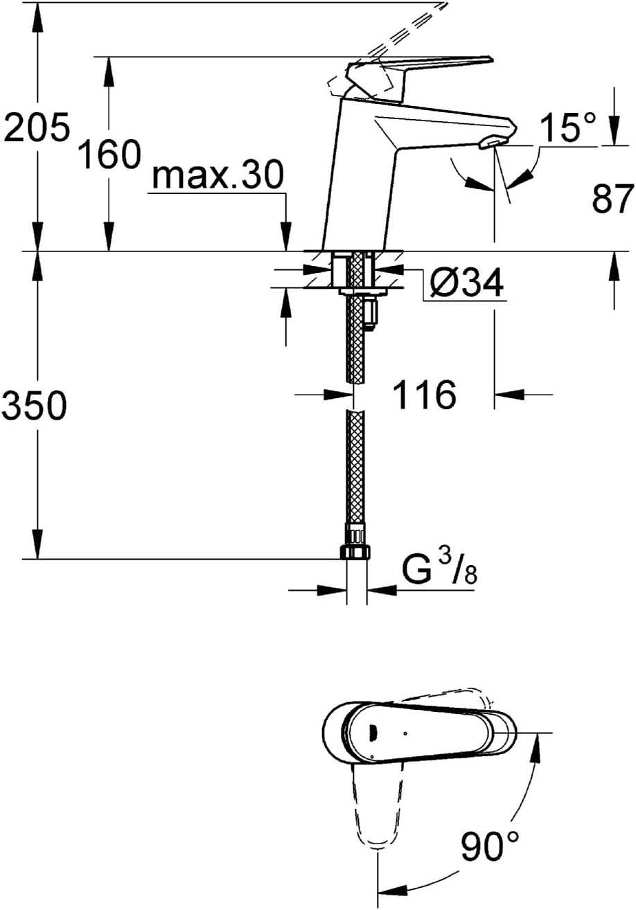 EH-WTbatt EURODISC C 1/2Zoll, S-Size glatter Körper chrom, glatte Oberfläche und Kaltstart Small Grau