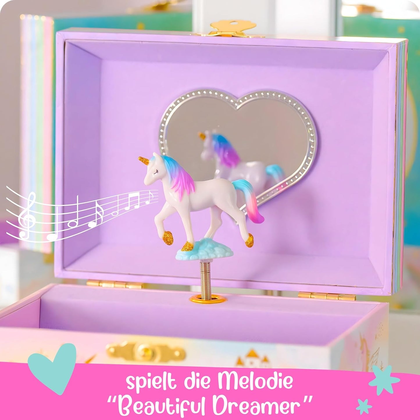 Einhorn-Schmuckkästchen mit Spieluhr, Zauberhaftes Einhorn