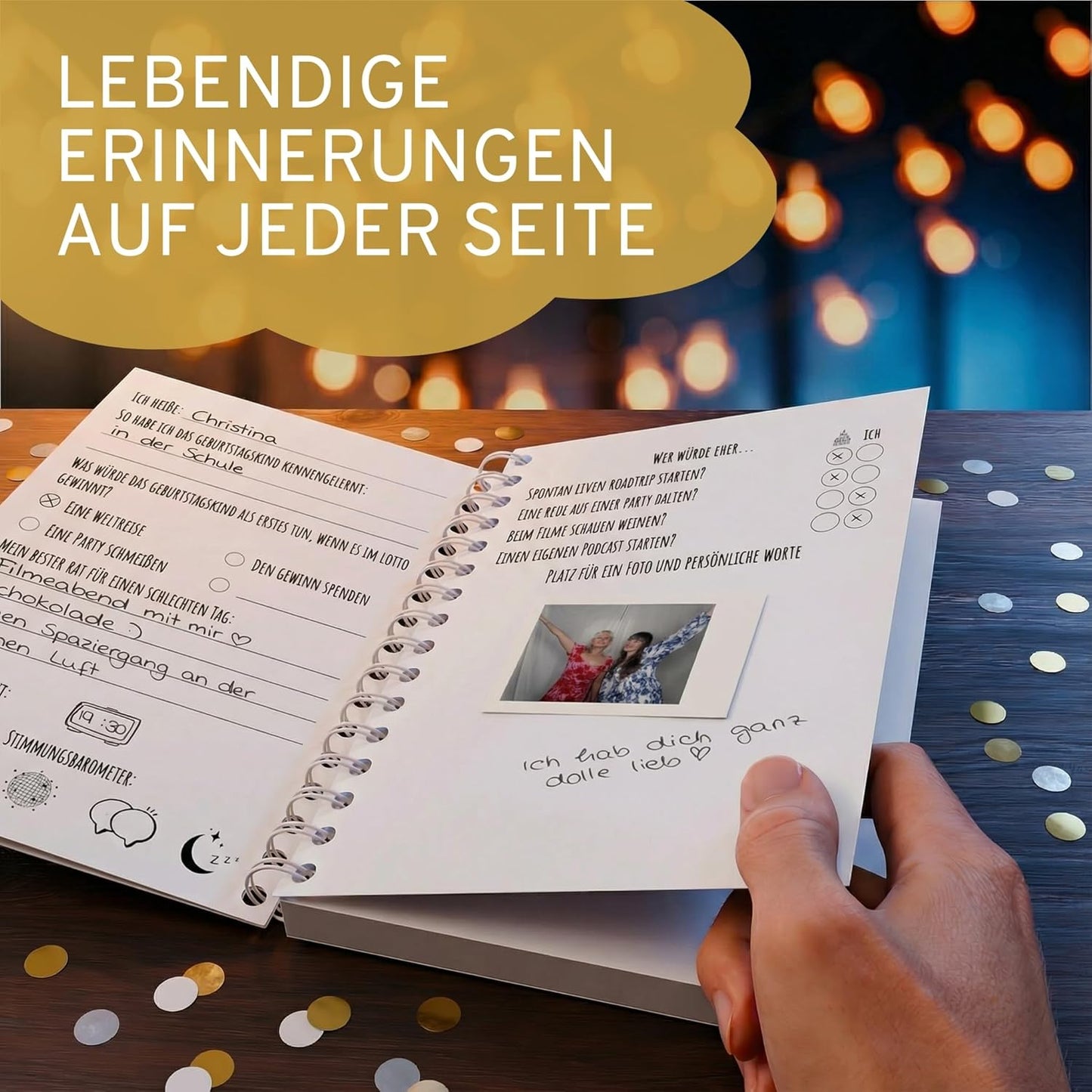 Gästebuch Geburtstag mit Fragen (40 Seiten), 40 Seiten - Bunt
