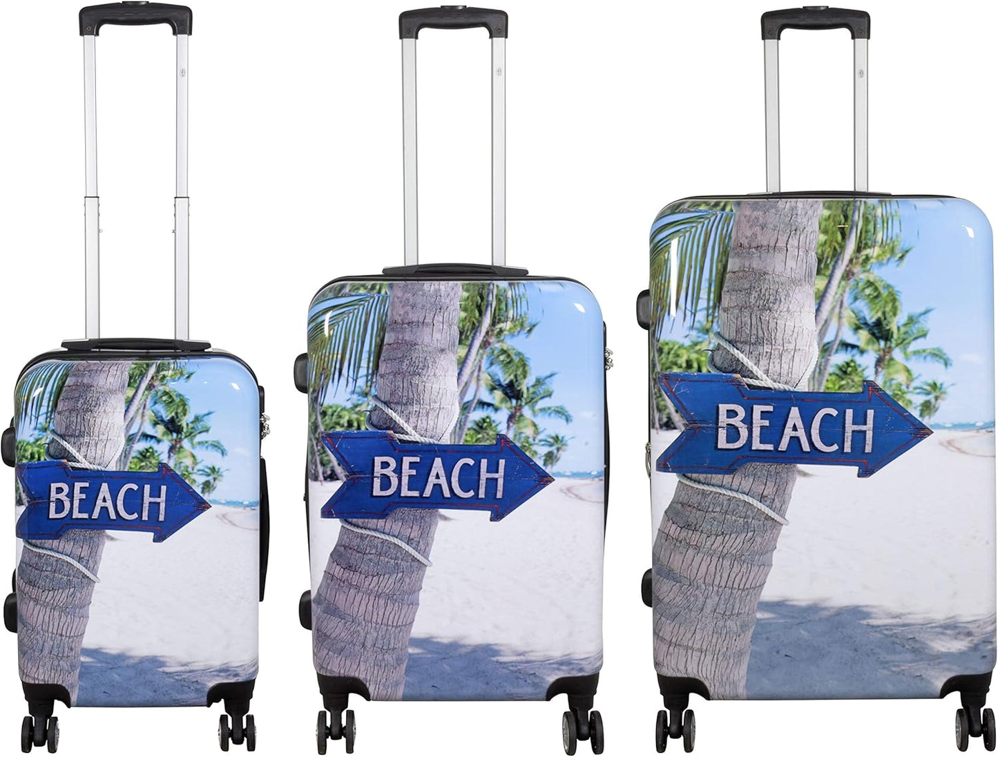 3-teiliges Hartschalen-Kofferset, Kofferset 3-teilig / Beach