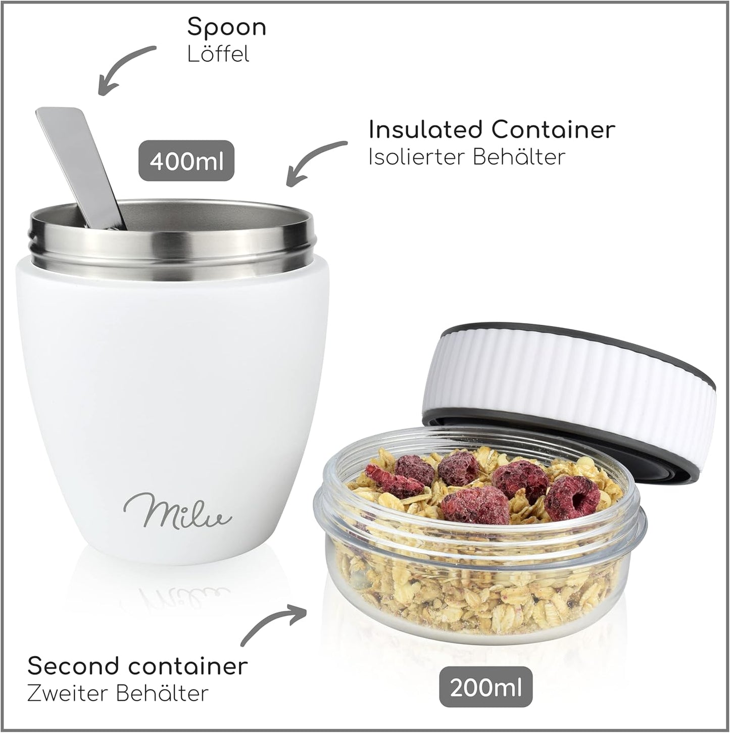 Müslibecher MüsliMax, Weiss|400ml