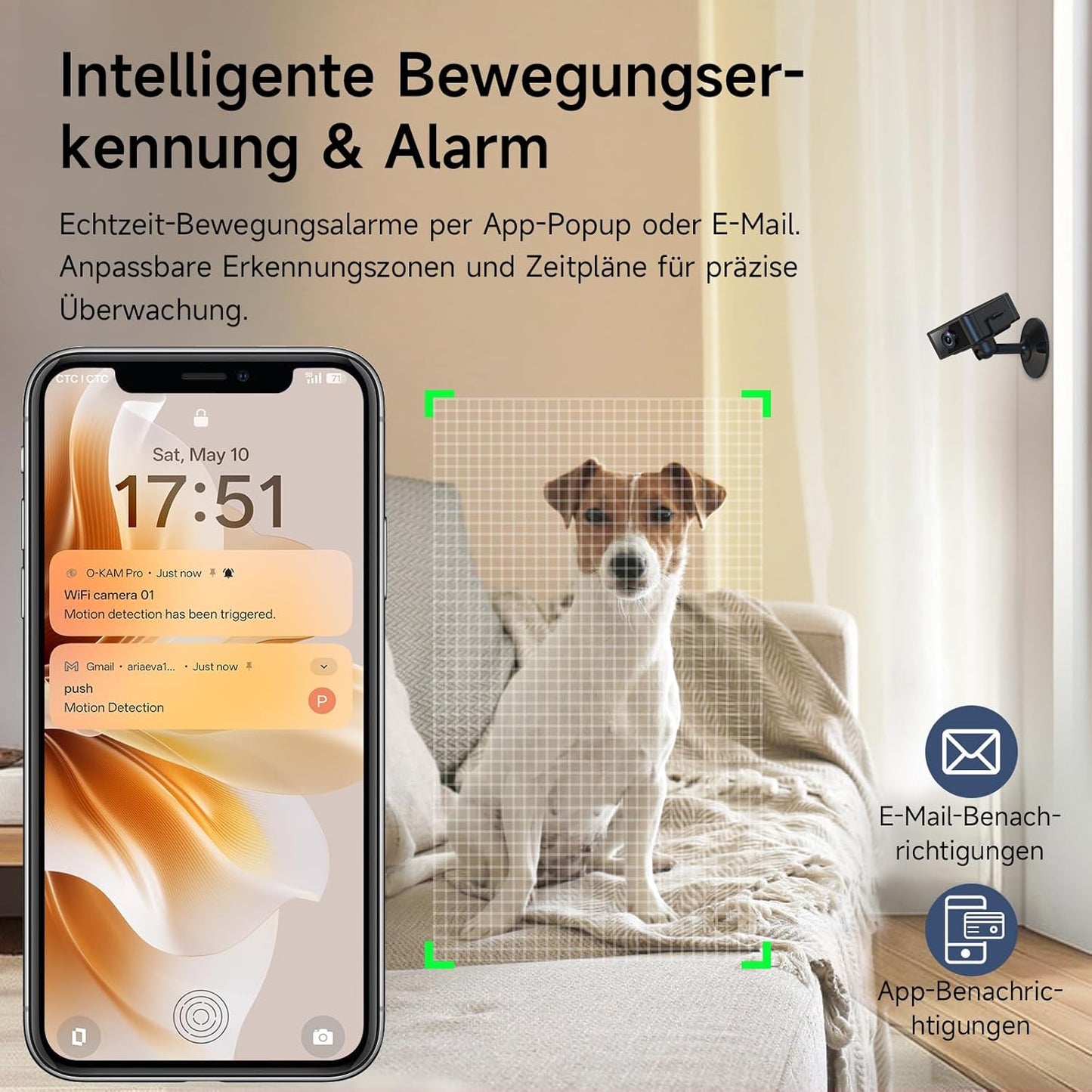4K Mini Kamera mit Nachtsicht, Schwarz