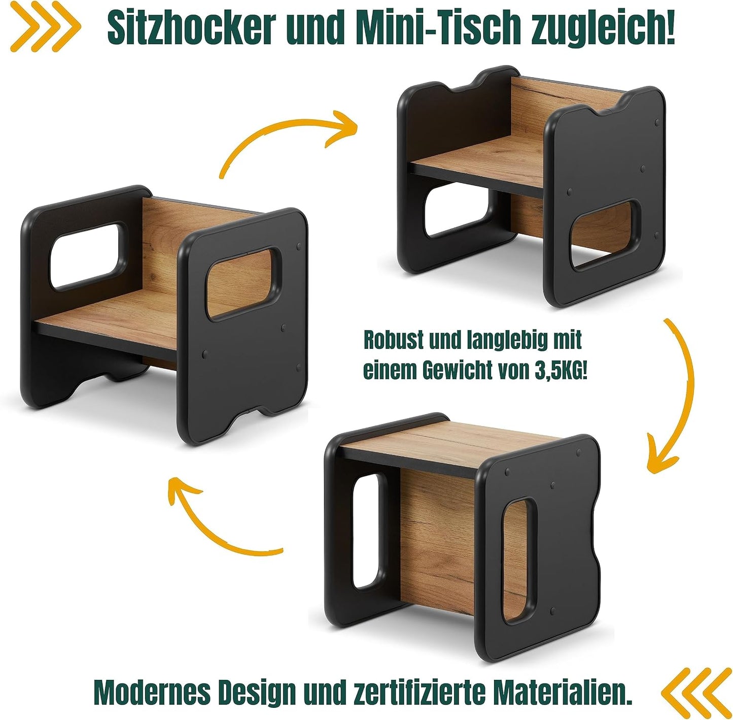 Wendehocker, Schwarz + Eiche