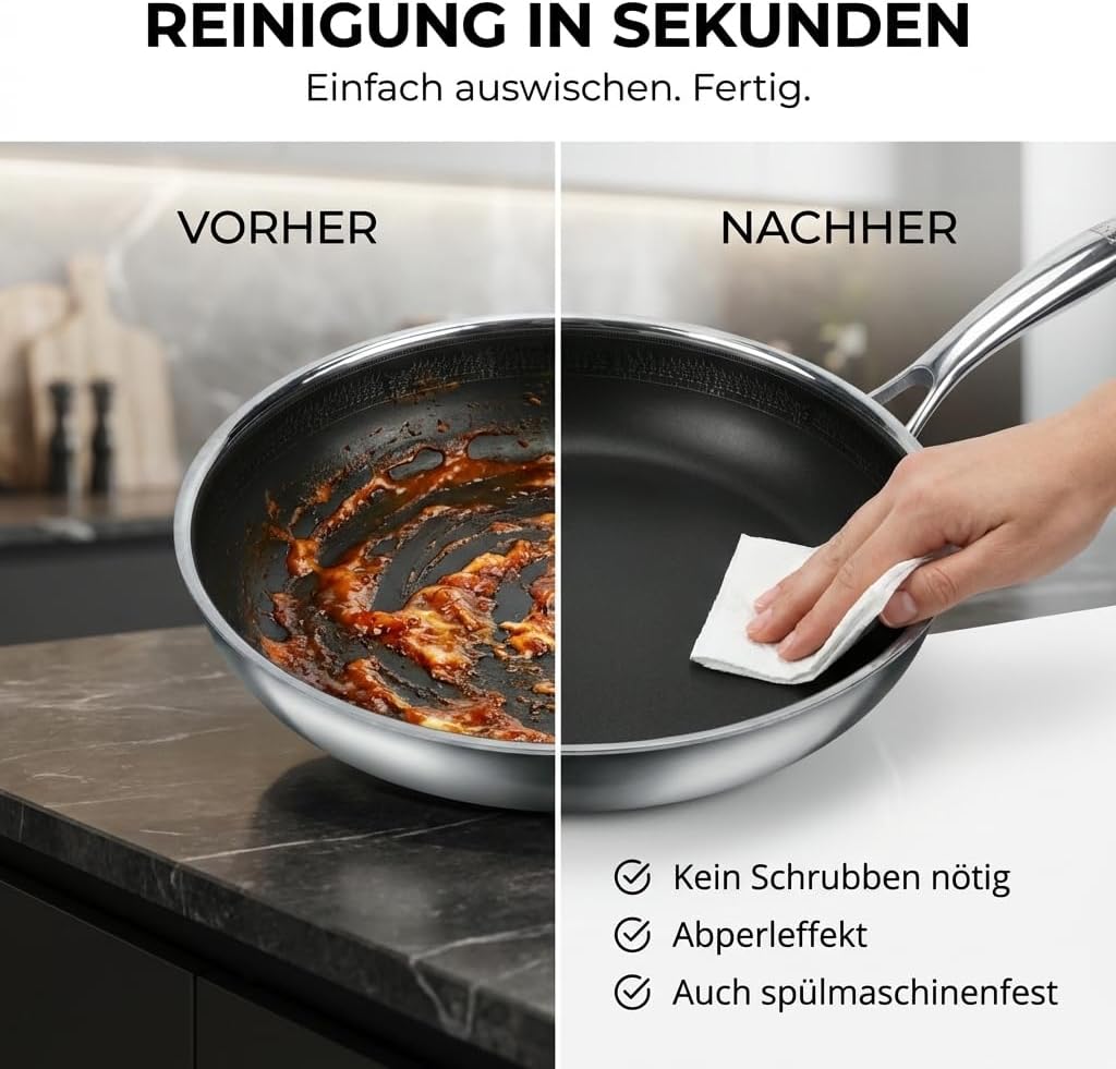 Bratpfanne 28 cm, 28cm I Pfanne I Black