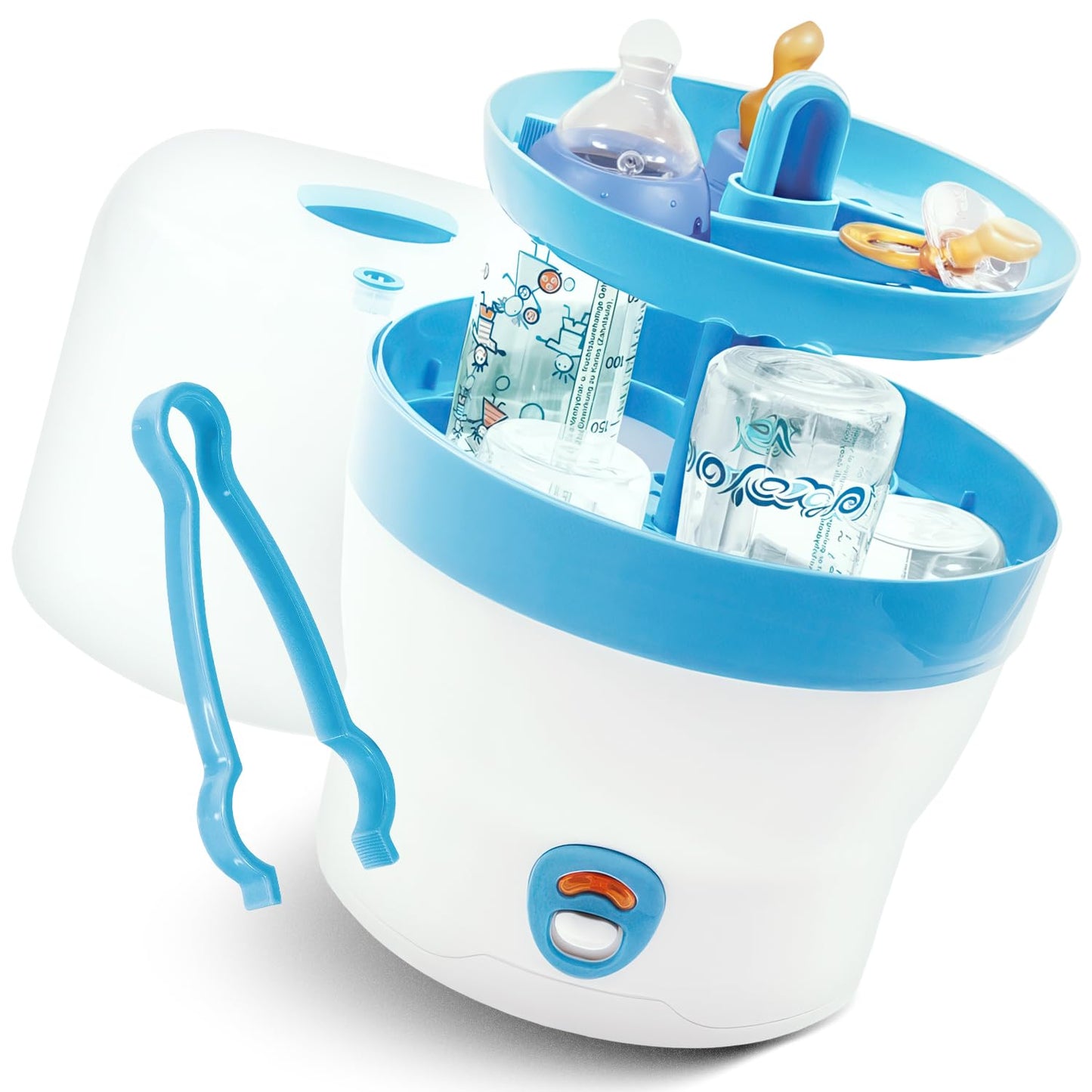 Sterilisator für Babyflaschen (6 Flaschen), Blau