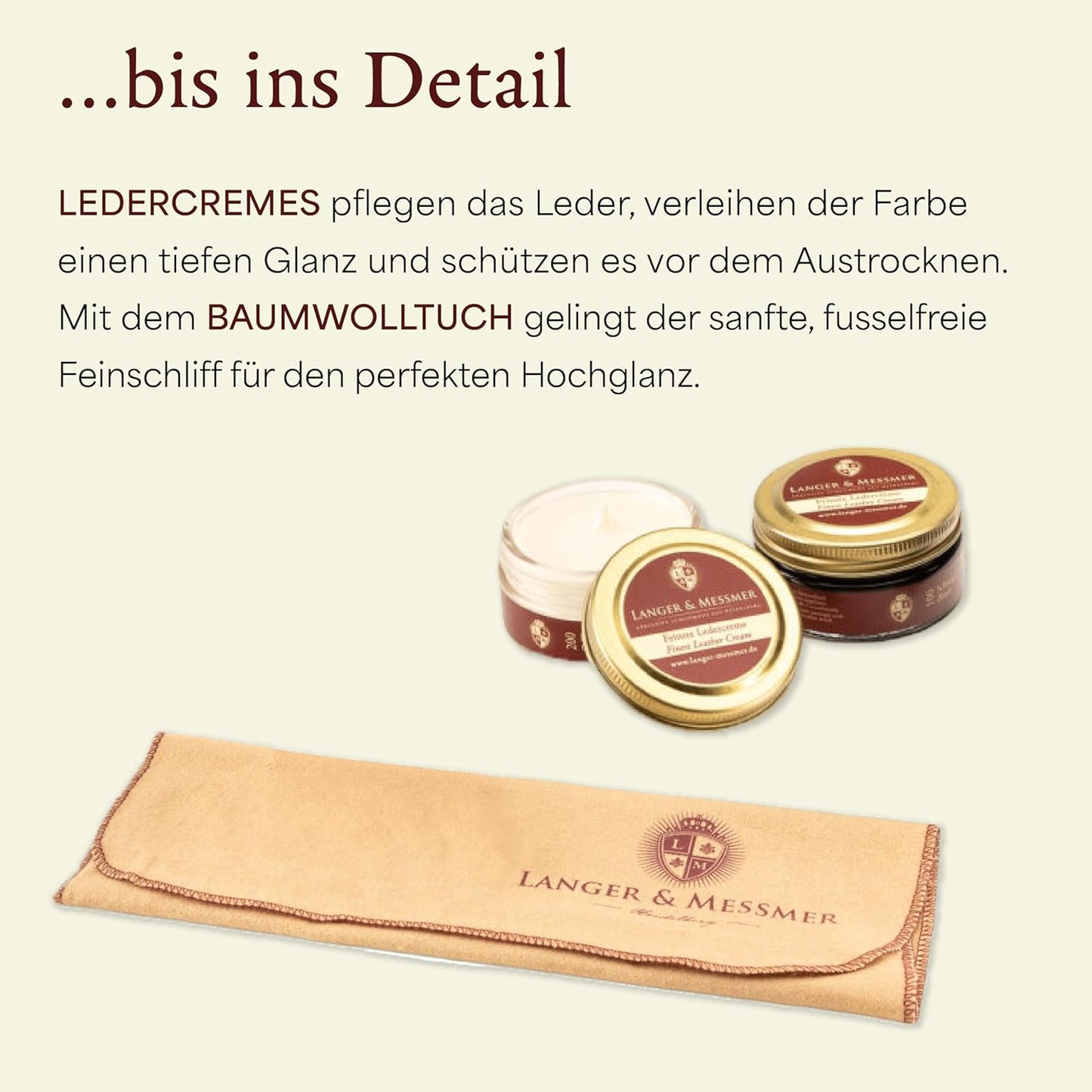 Schuhpflegeset mit Ledercremes & Rosshaarbürsten (8-teilig), 8 Teilig
