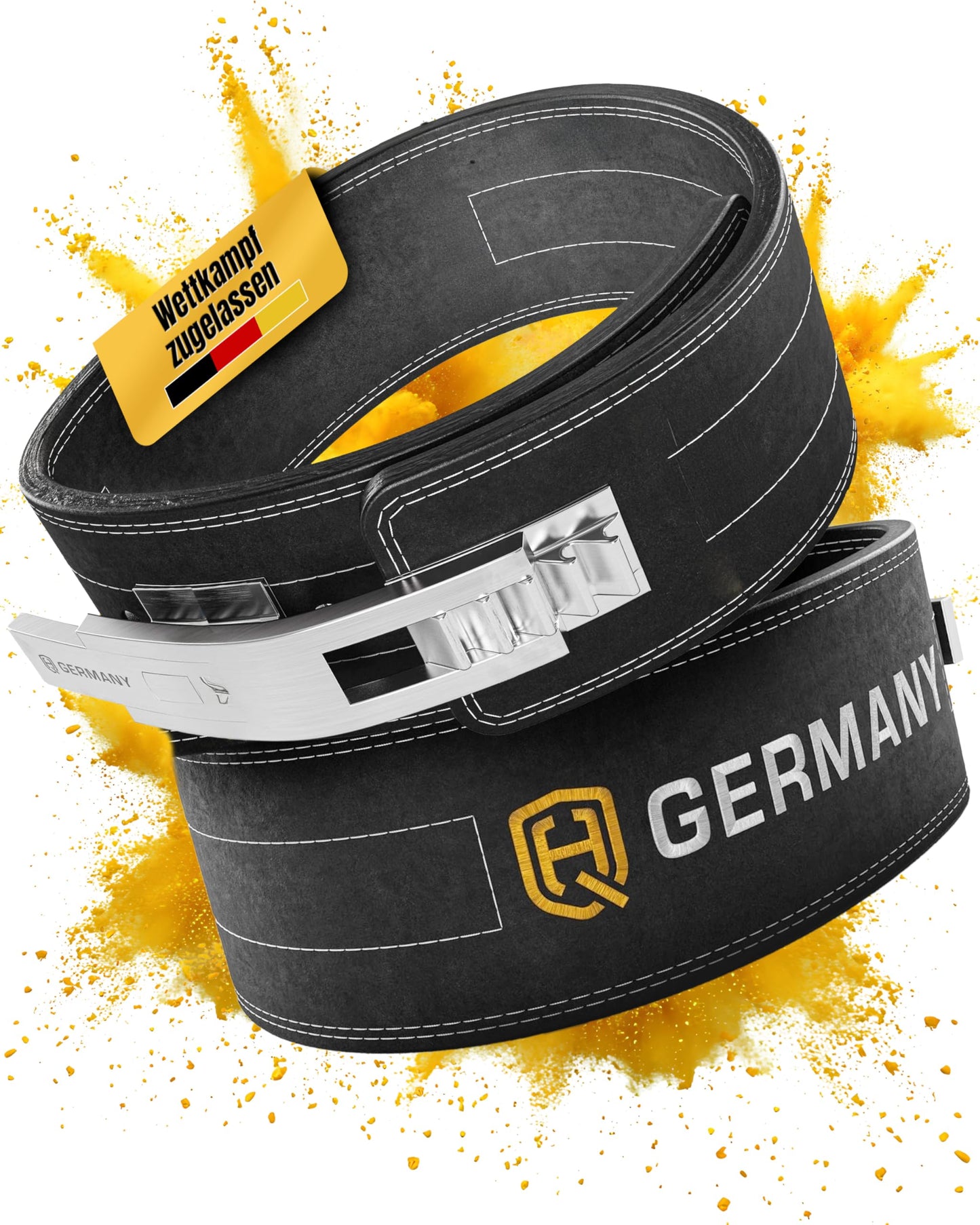 Gewichthebergürtel aus Leder, Powerlifting - 10mm M