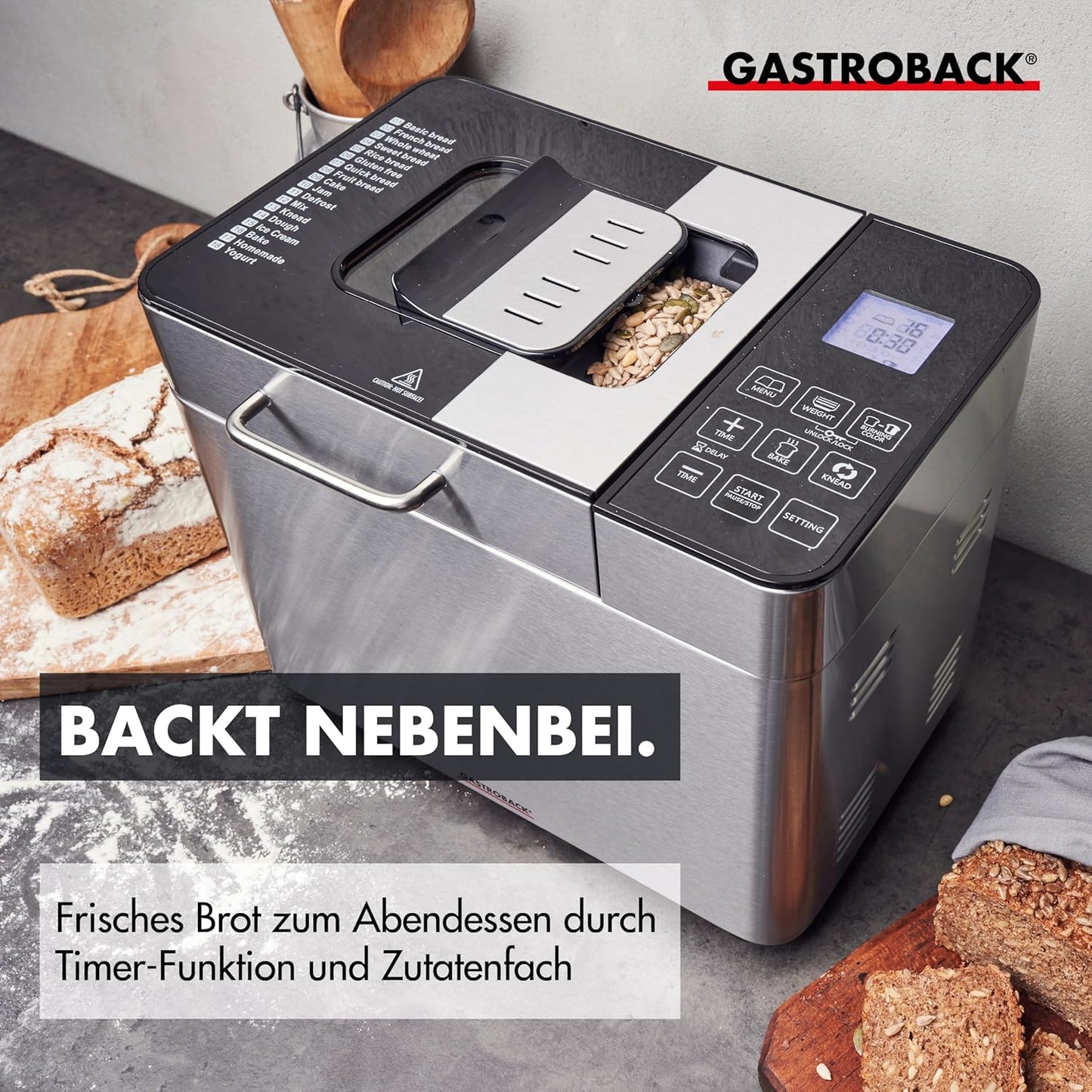 Brotbackautomat Advance mit 18 Programmen, Single