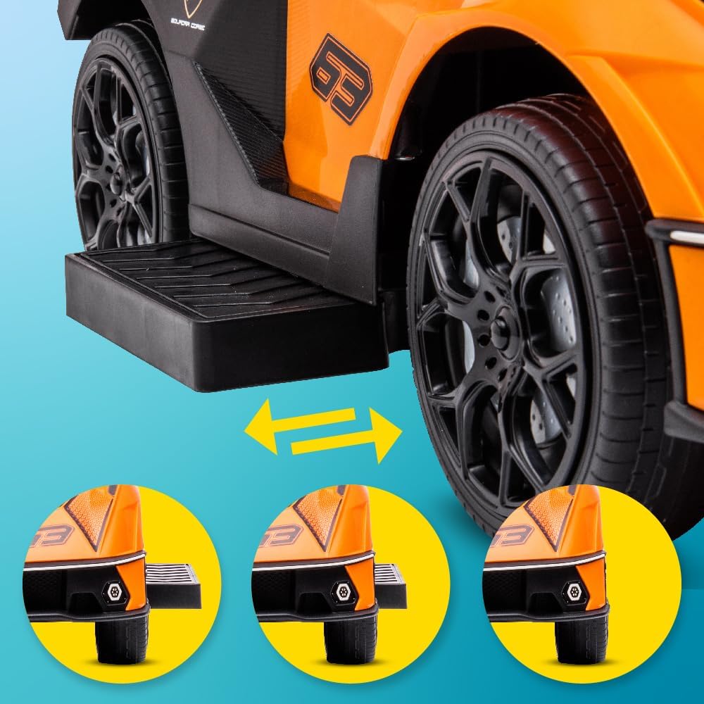 Rutschauto mit Schiebestange Lamborghini Essenza SCV12, Orange