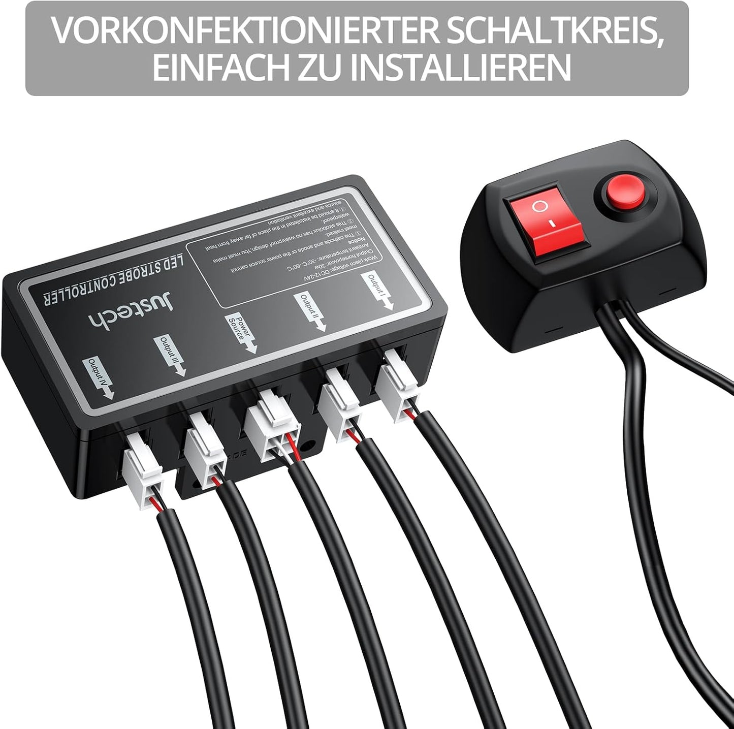 LED Warnlicht Frontblitzer 4er-Set, 4x 6LEDs